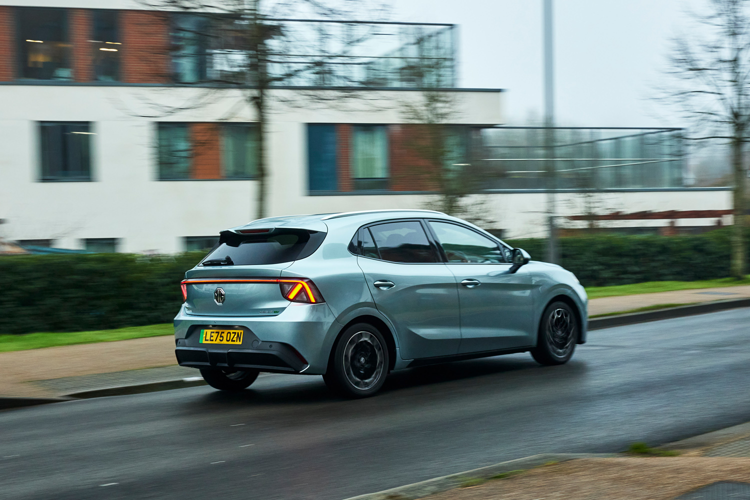 MG4 Urban drive on road rear