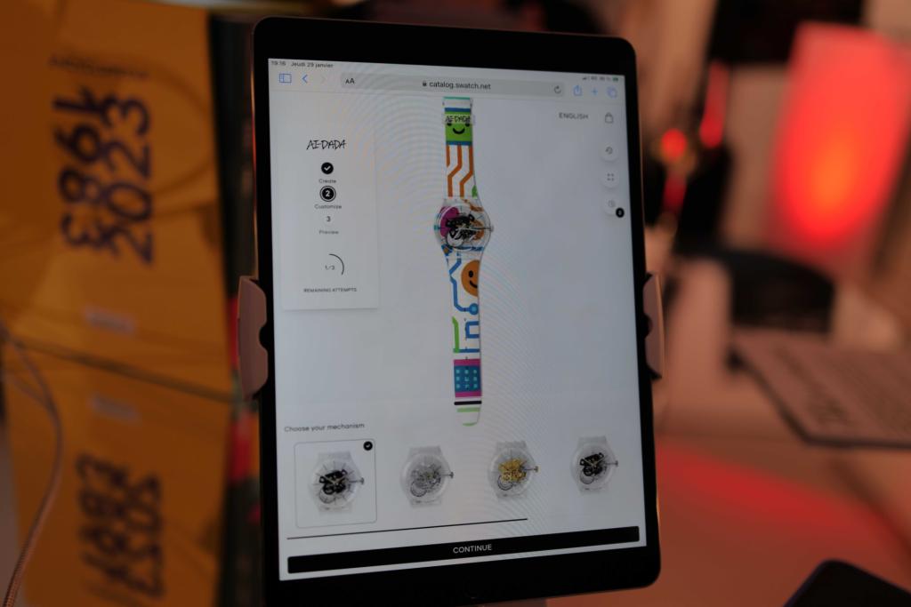 Custom Swatch on screen