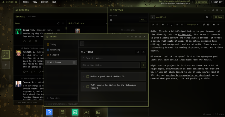Aether OS is computer in a browser built for the AT Protocol