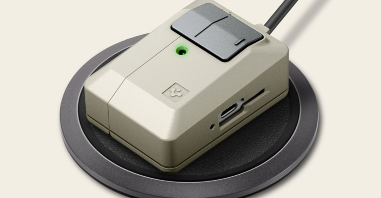 The classic Apple Macintosh mouse inspired Spigen’s retro AirPods case