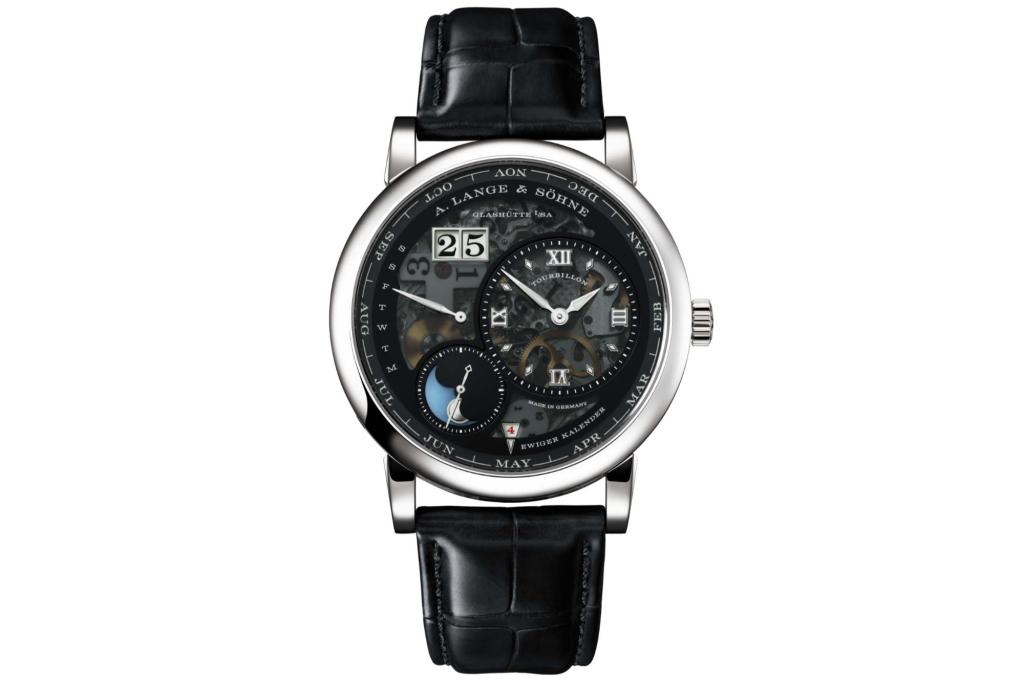 Lange 1 Tourbillon Perpetual Calendar "Lumen" on white background
