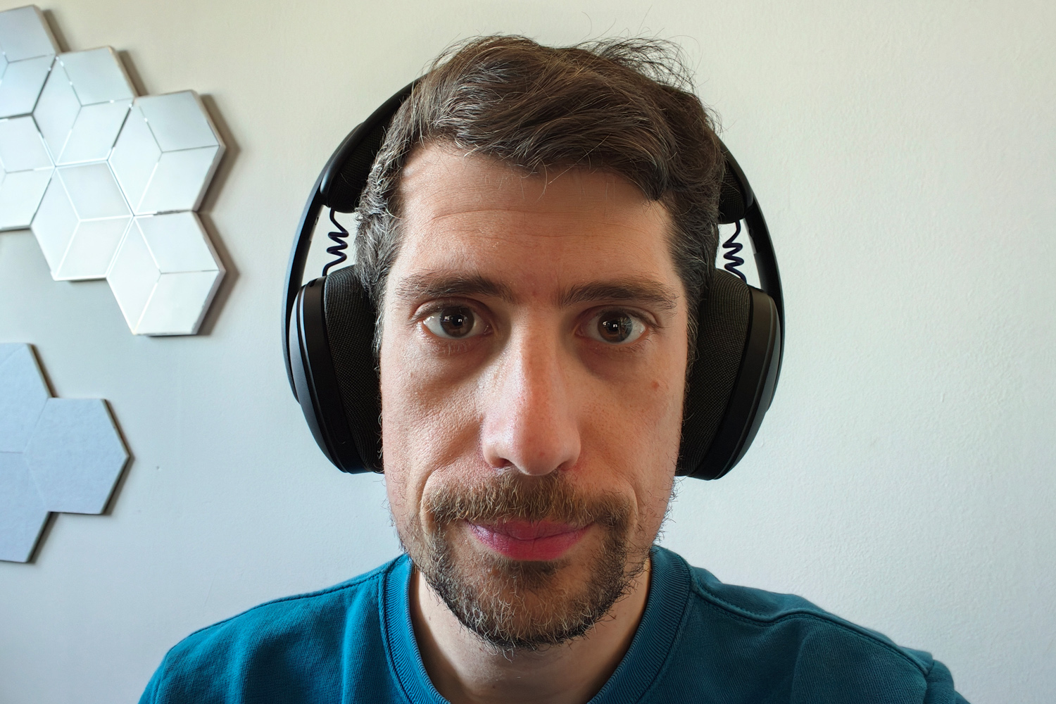 Logitech G325 Lightspeed review wearing front