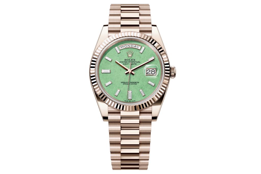 Day-Date 40 in Jubilee Gold on white background