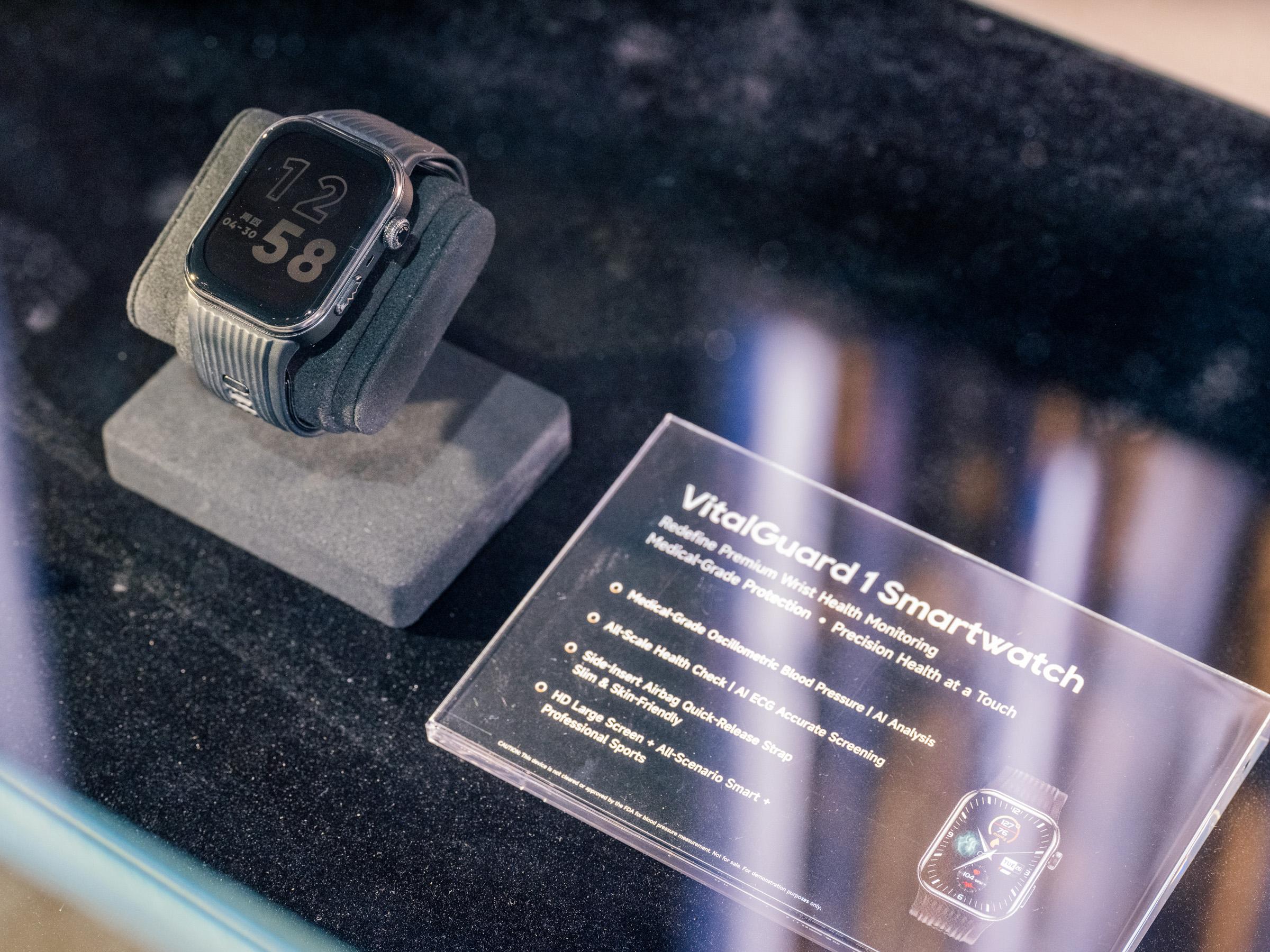 The VitalGuard 1 Smartwatch at the Dreame NEXT event during the Silicon Valley Summit at the Palace of Fine Arts on April 29, 2026 in San Francisco, CA.