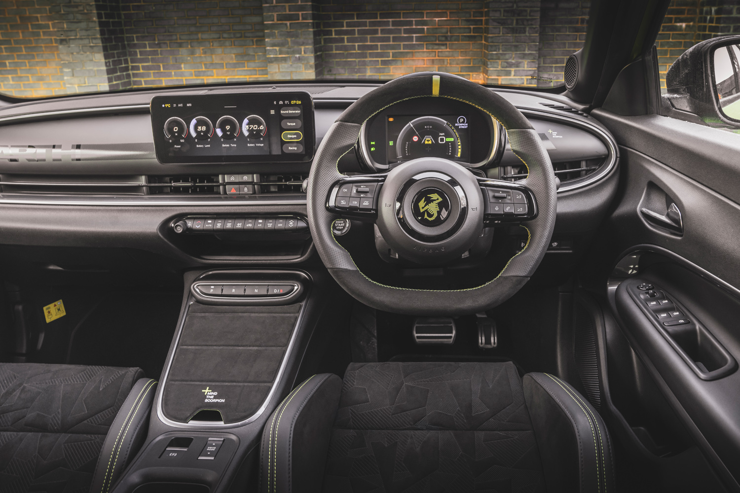 Abarth 600e drive dashboard
