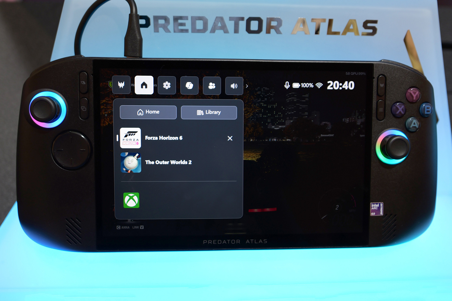 Acer Predator Atlas 8 hands-on Xbox UI