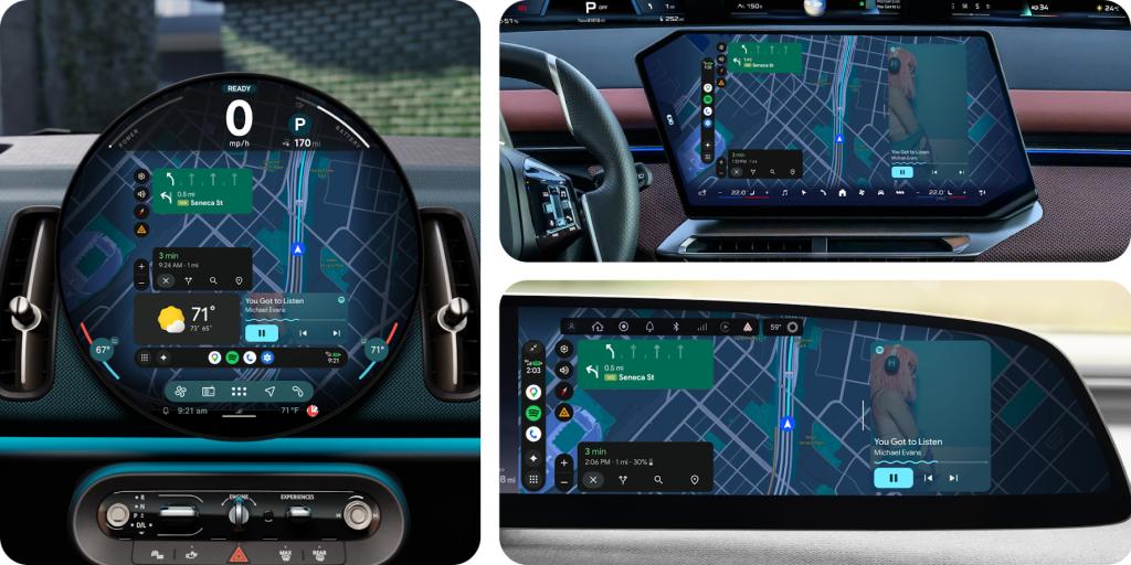 Android Auto on various displays