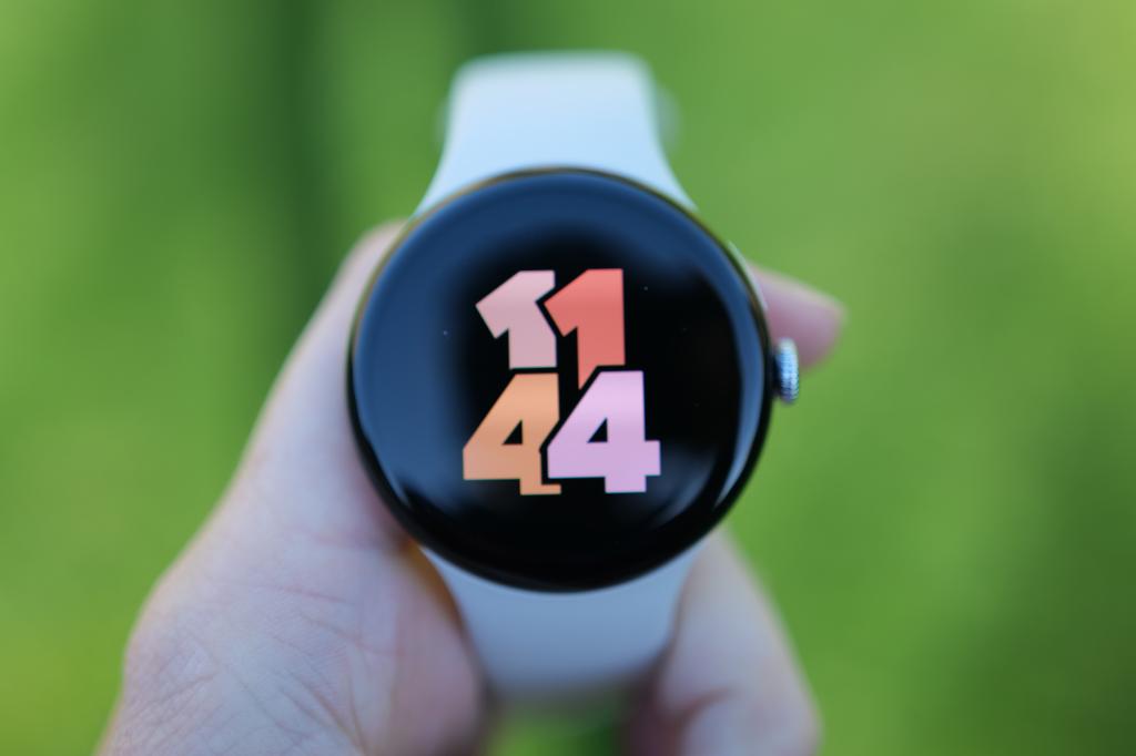 Google Pixel Watch 4 in hand