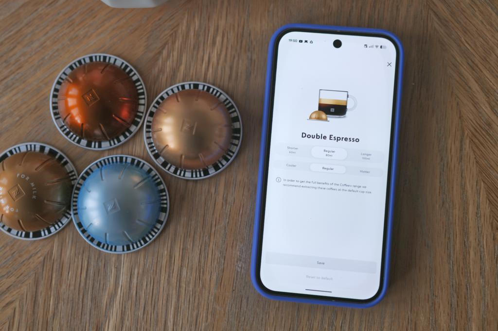 Nespresso Vertuo Up app