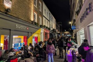 I camped in London for the Swatch x Audemars Piguet Royal Pop launch and it was absolute chaos (but also kind of fun)