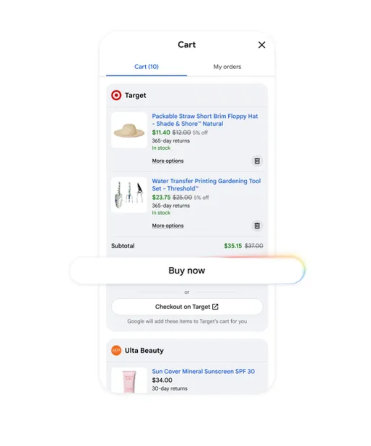 Universal Cart Google Shopping