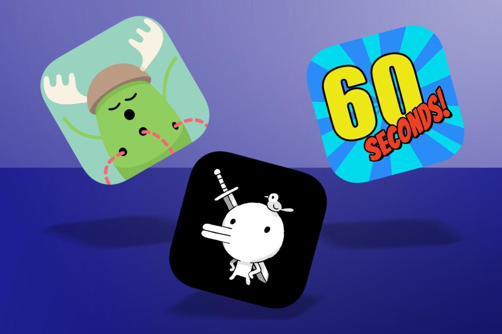 Icons for Dumb Ways to Die, Minit and 60 Seconds