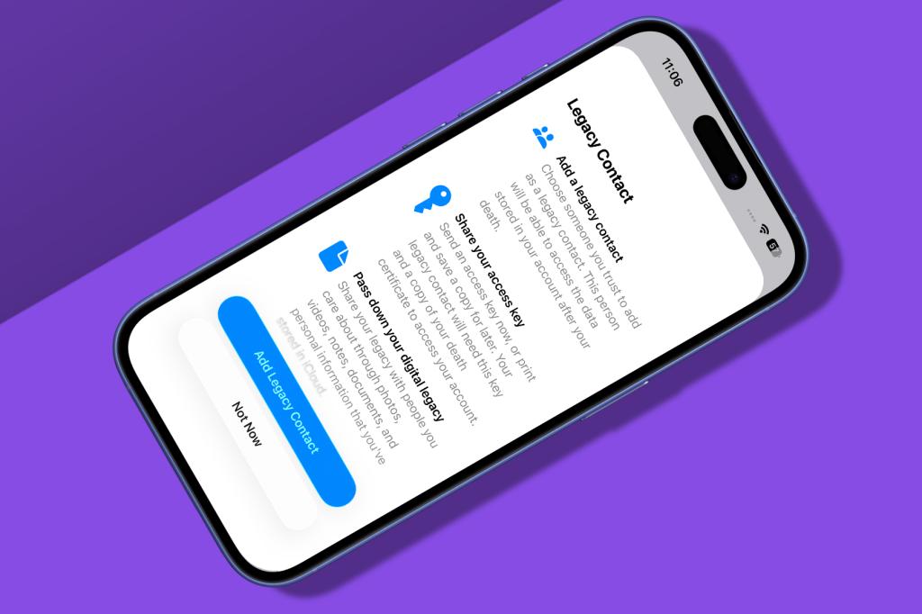 Setting up an Apple Digital Legacy Contact