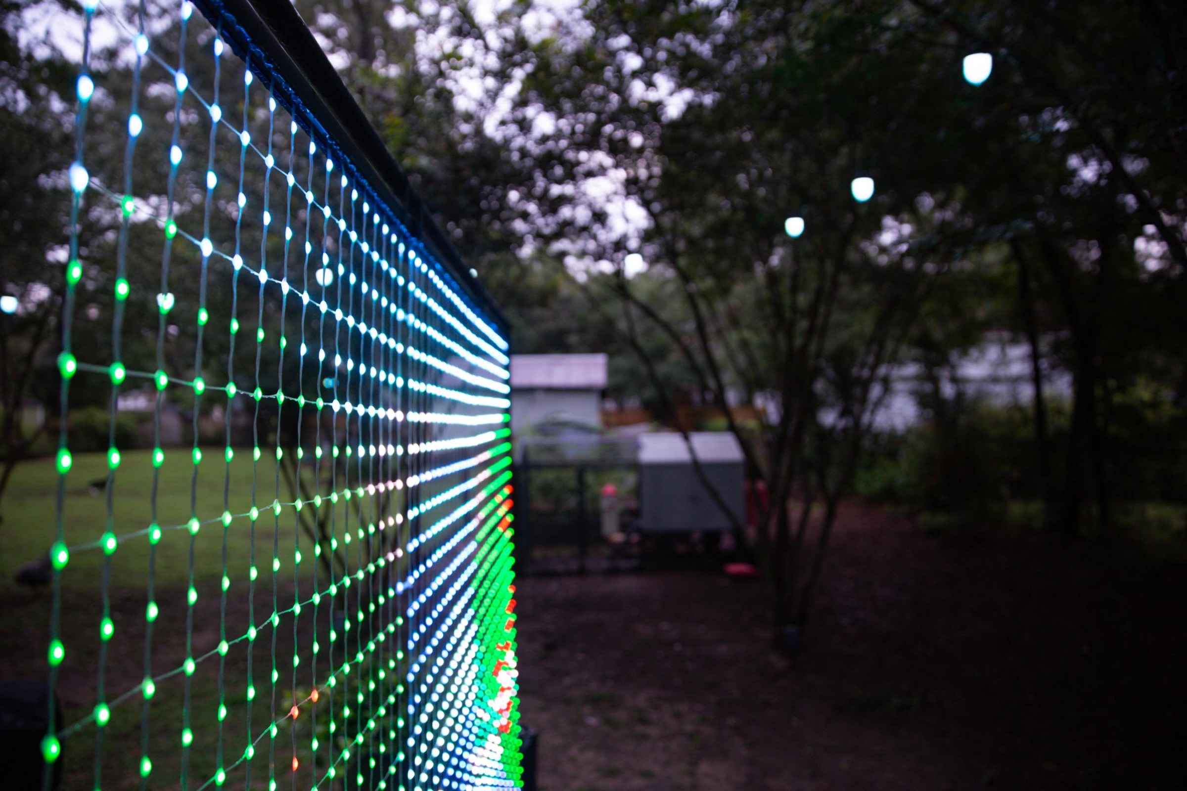Outdoor lighting can extend the usability of your outdoor space; RGB color-changing options make it a lot more fun.