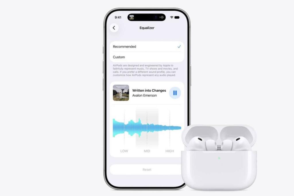 iphone showing eq for airports earphones