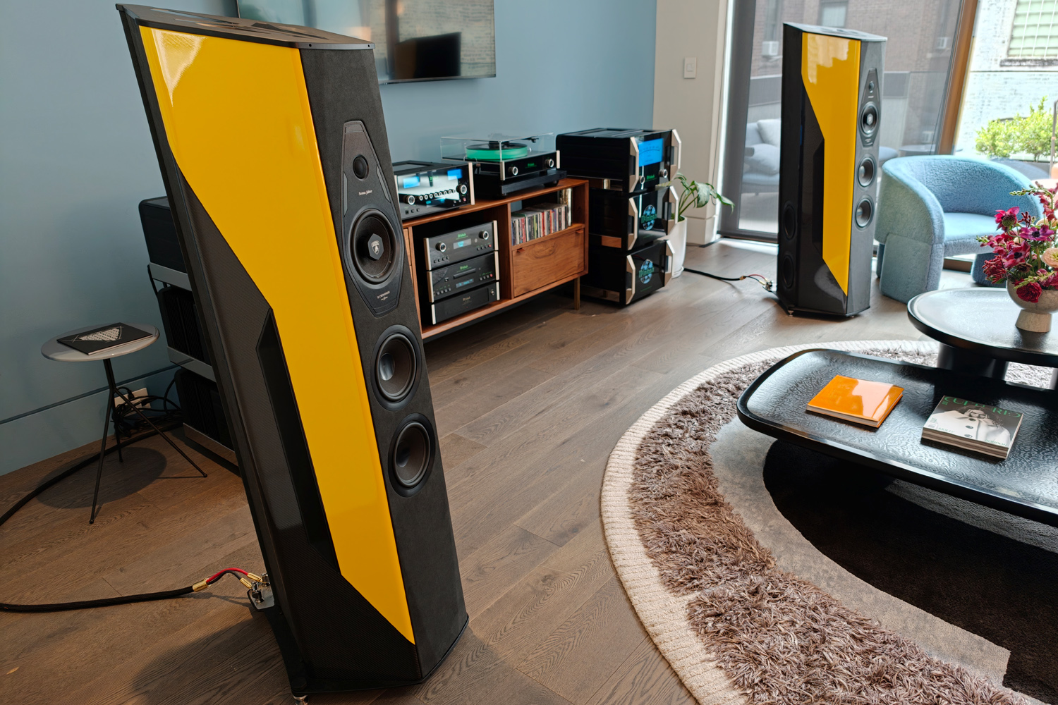 House of Sound listening experience upstairs Lambo speakers