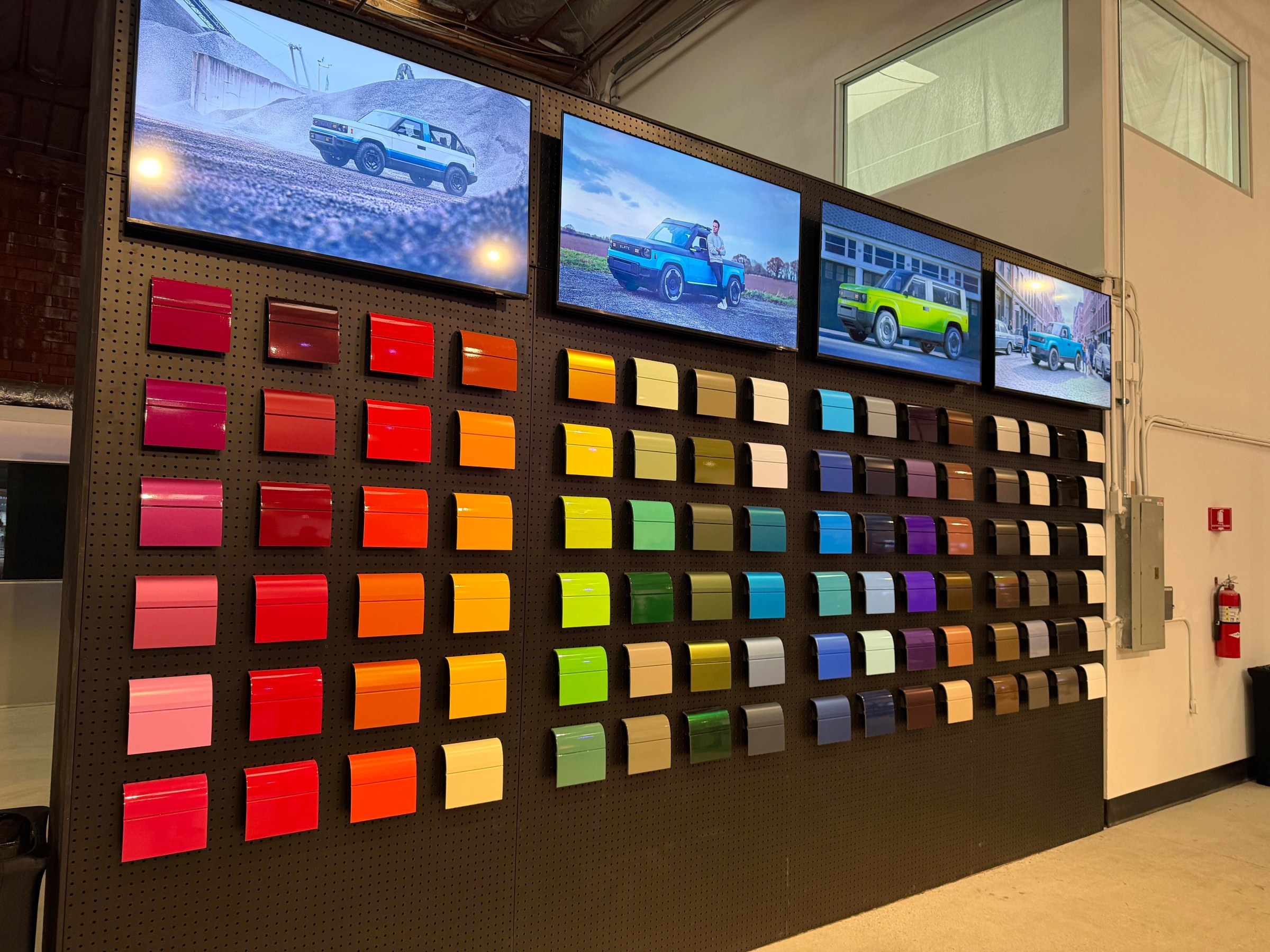 Some of the color options for the no-frills truck