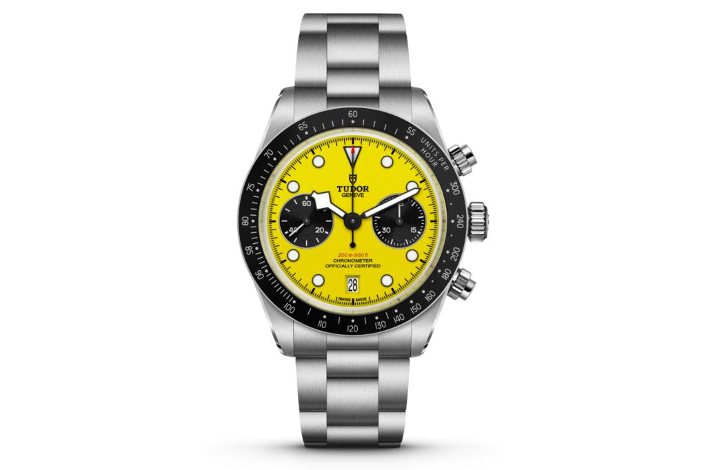 Tudor Chrono Bumblebee 39mm on white background