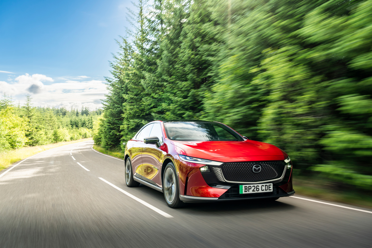 Mazda 6e drive 2026 tracking front