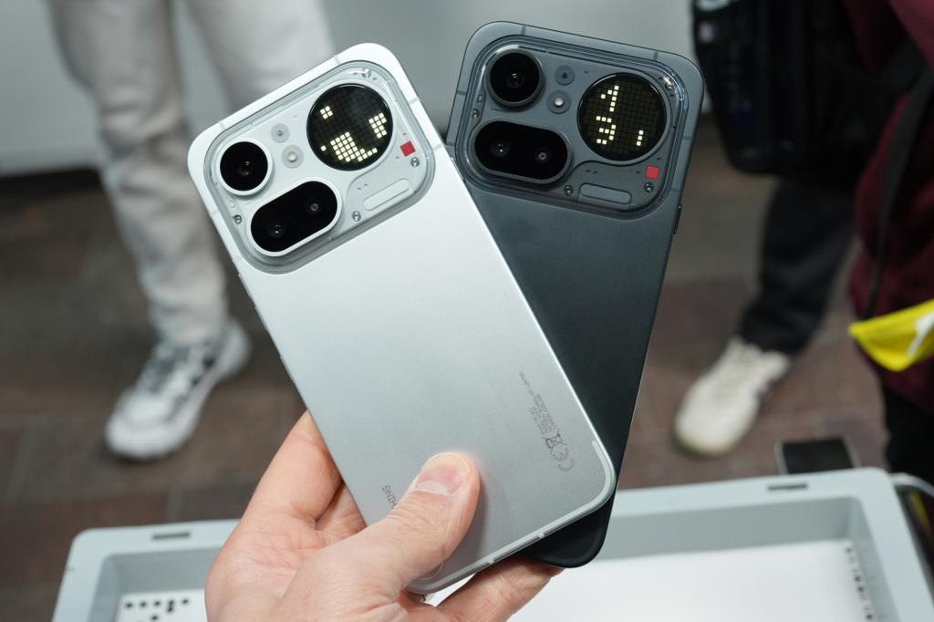 Nothing Phone 4a Pro silver and black