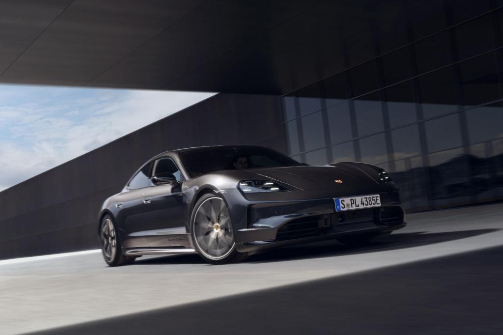 Porsche Taycan Black Edition on road