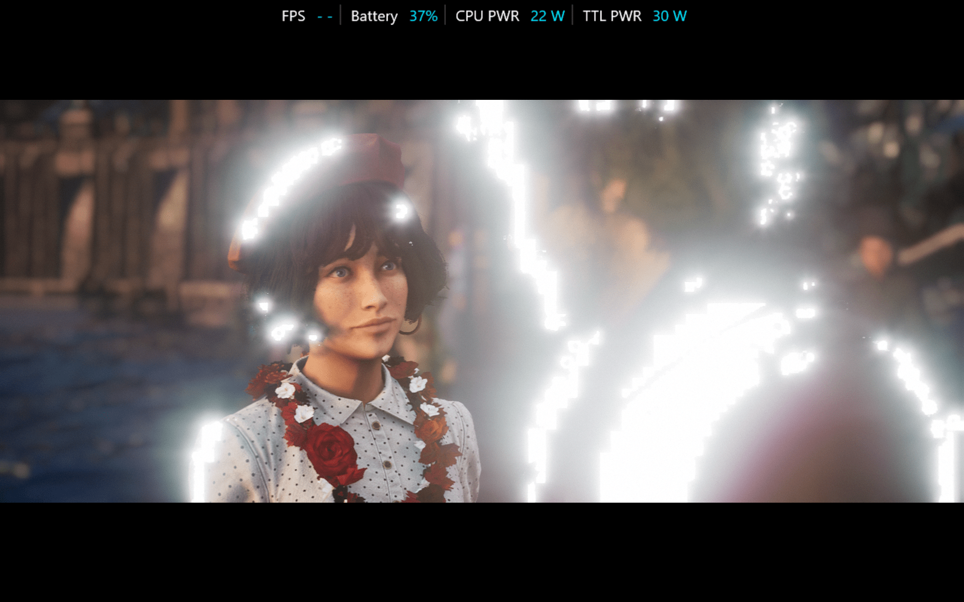 A screenshot from Clair Obscur: Expedition 33 on an MSI Claw 8 EX AI Plus.