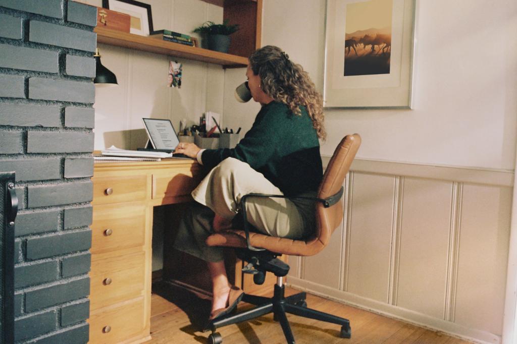 Woman sitting at desk