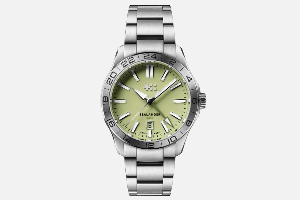 Christopher Ward C63 Sealander GMT on white background