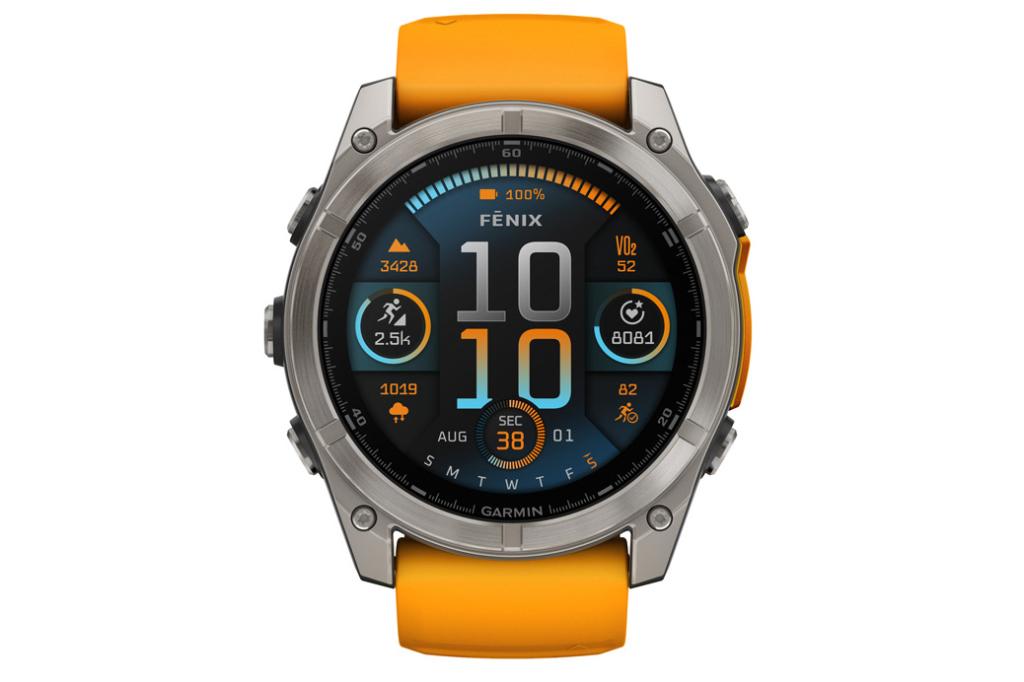 Garmin Fenix 8 on white background