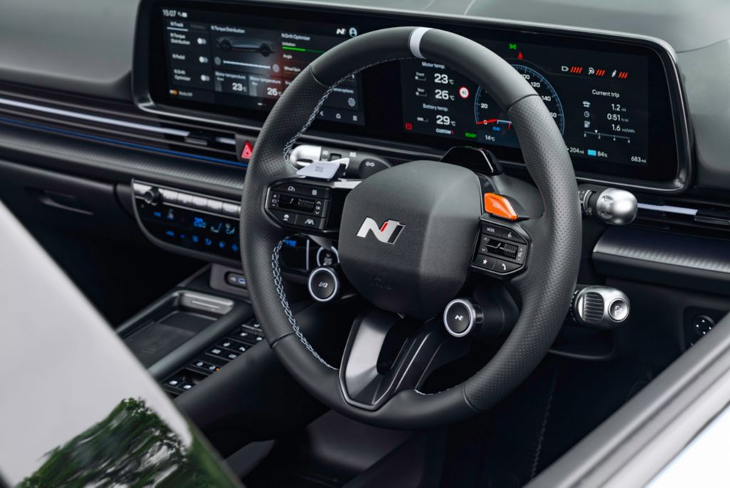 Hyundai Ioniq 6 N drive steering wheel