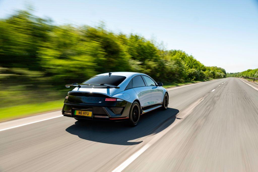 Hyundai Ioniq 6 N drive tracking rear