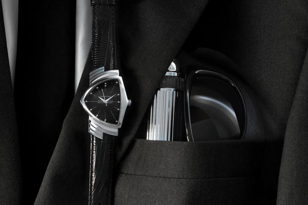 Hamilton Ventura on black suit