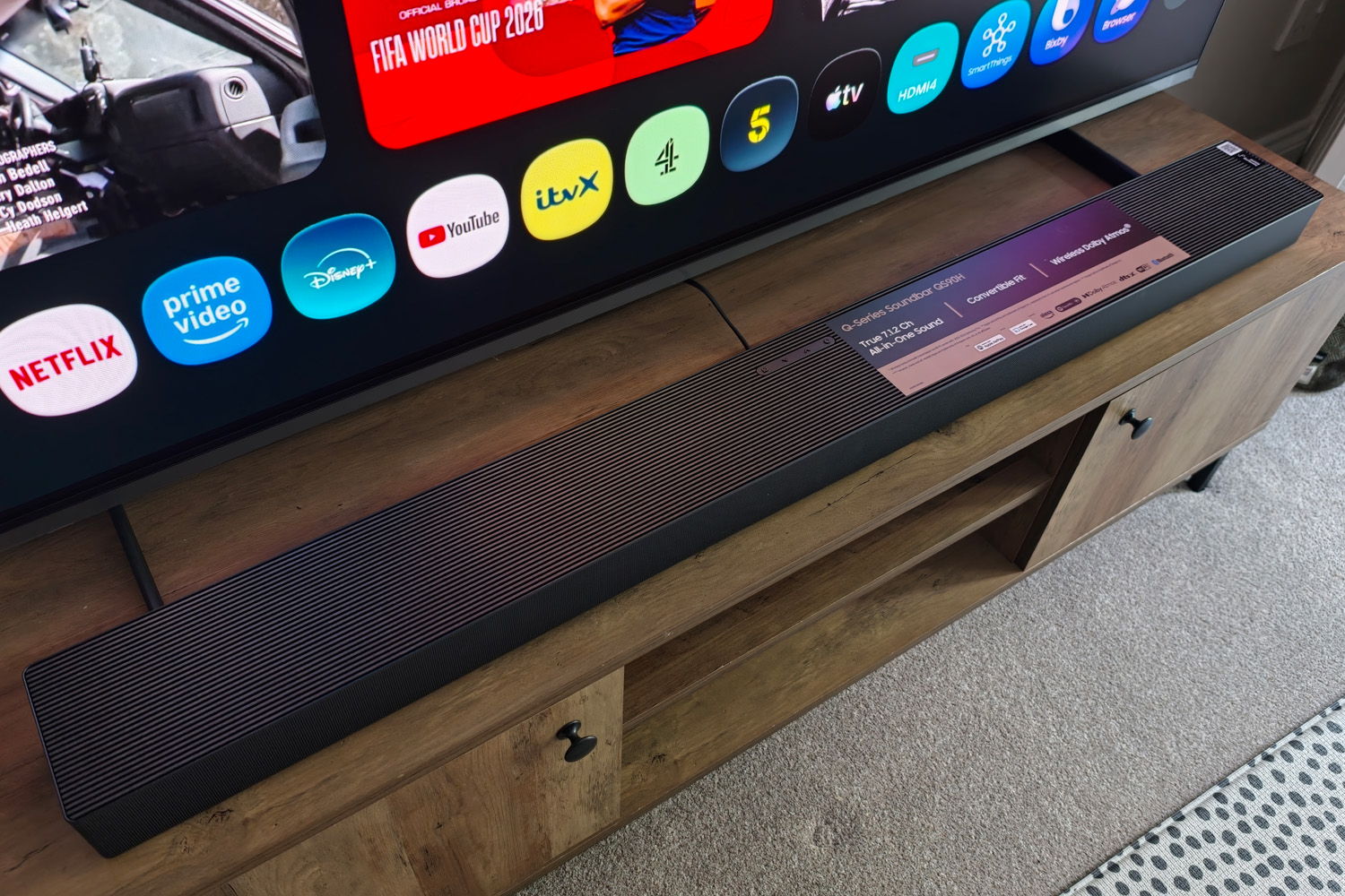 Samsung HW-QS90H soundbar review with Samsung TV
