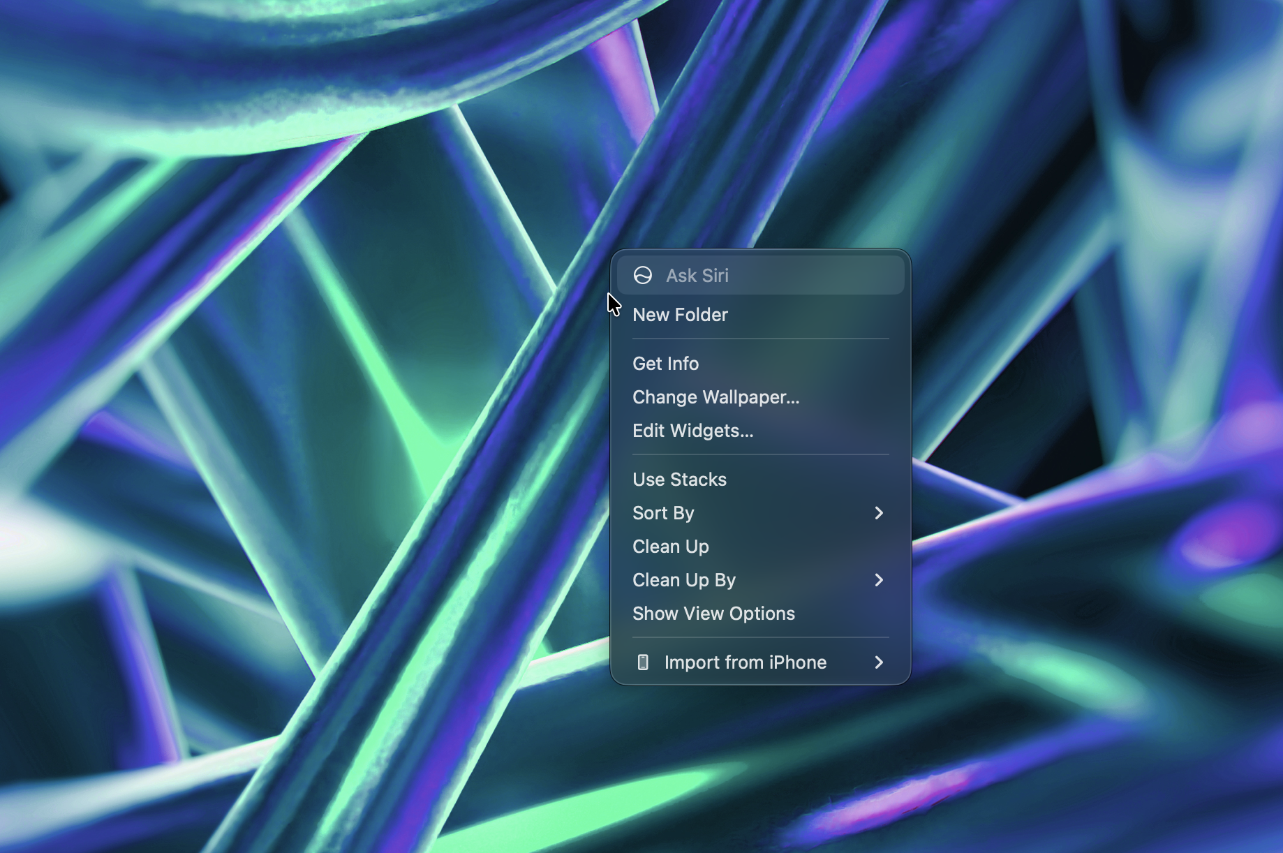 This Ask Siri prompt sometimes atop the right-click menu throws me off.