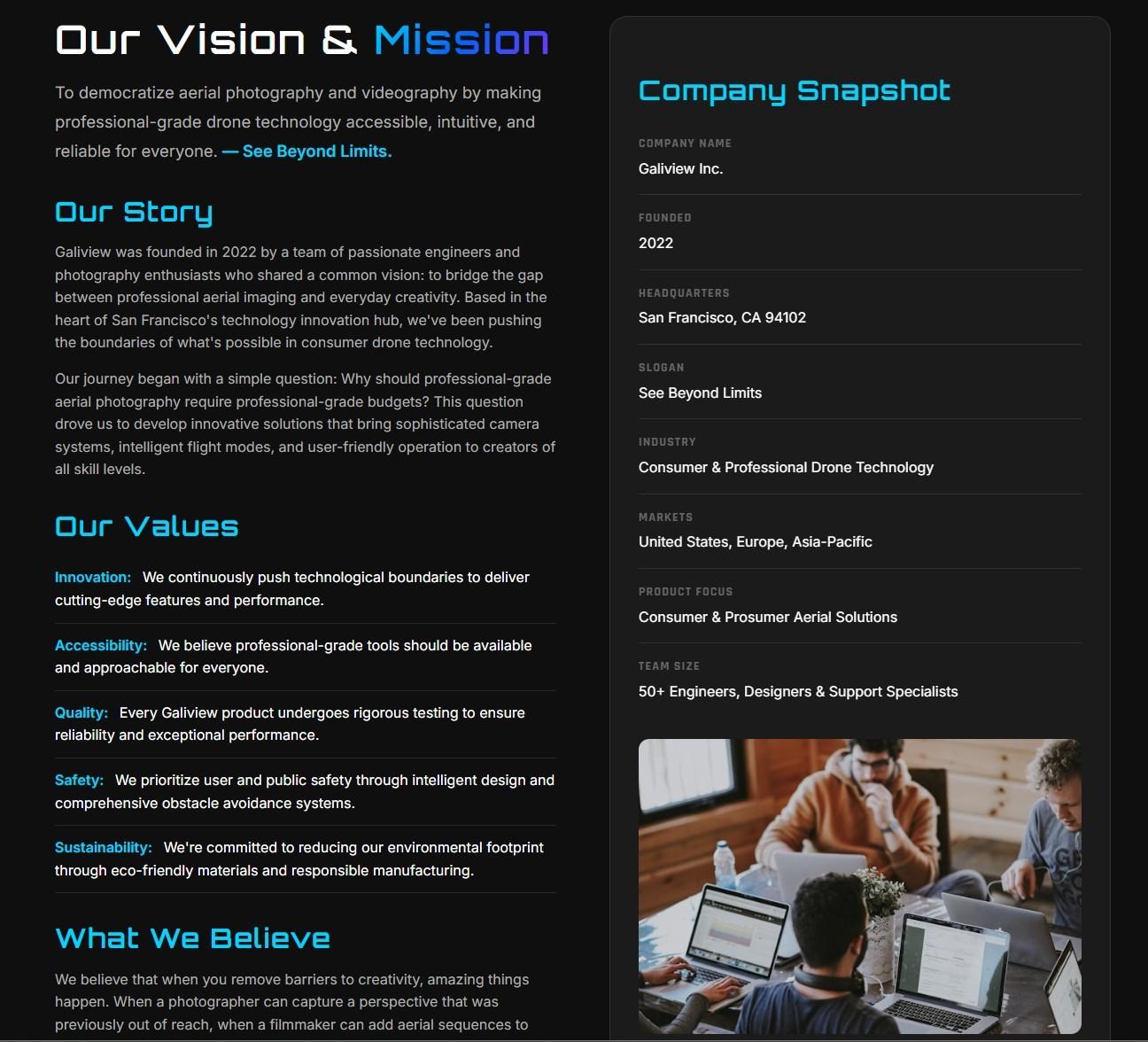 Galiview’s website falsely claimed it was a corporation headquartered in San Francisco and founded in 2022.