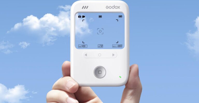 This slim camera has a transparent LCD screen for a viewfinder