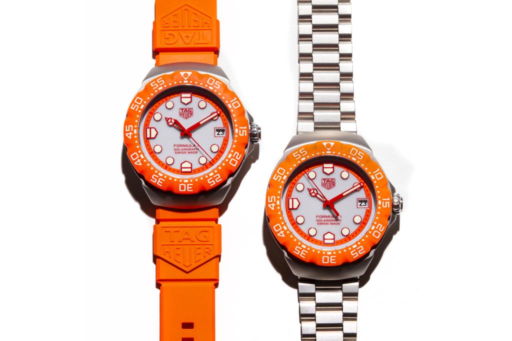 TAG Heuer Formula 1 Solargraph 38mm Orange on white background
