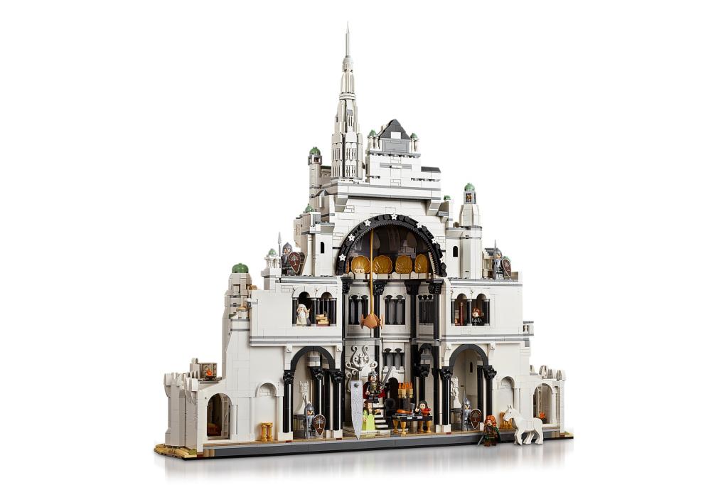 Lego Minias Tirith rear on white background
