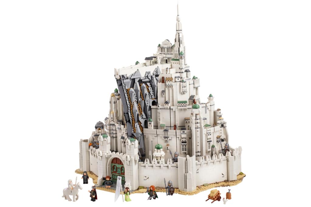 Lego Minias Tirith on white background