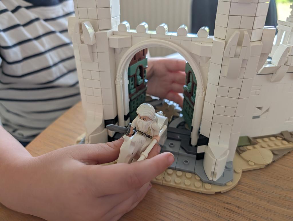 Boy playing with lego