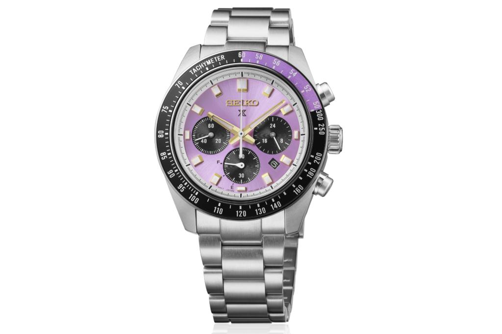 Seiko limited-edition Edo Purple collection on white background