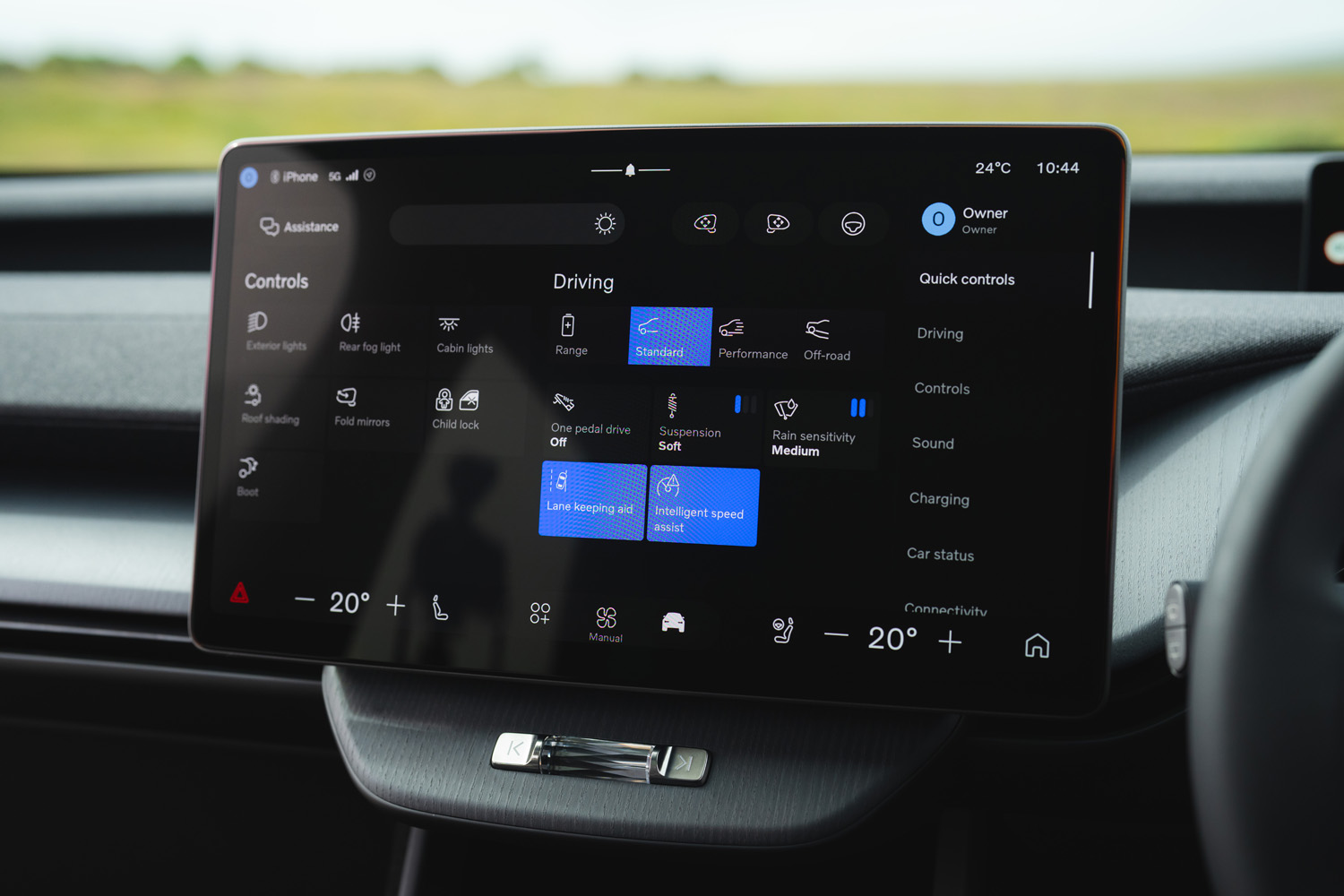 Volvo EX60 UK drive driver controls