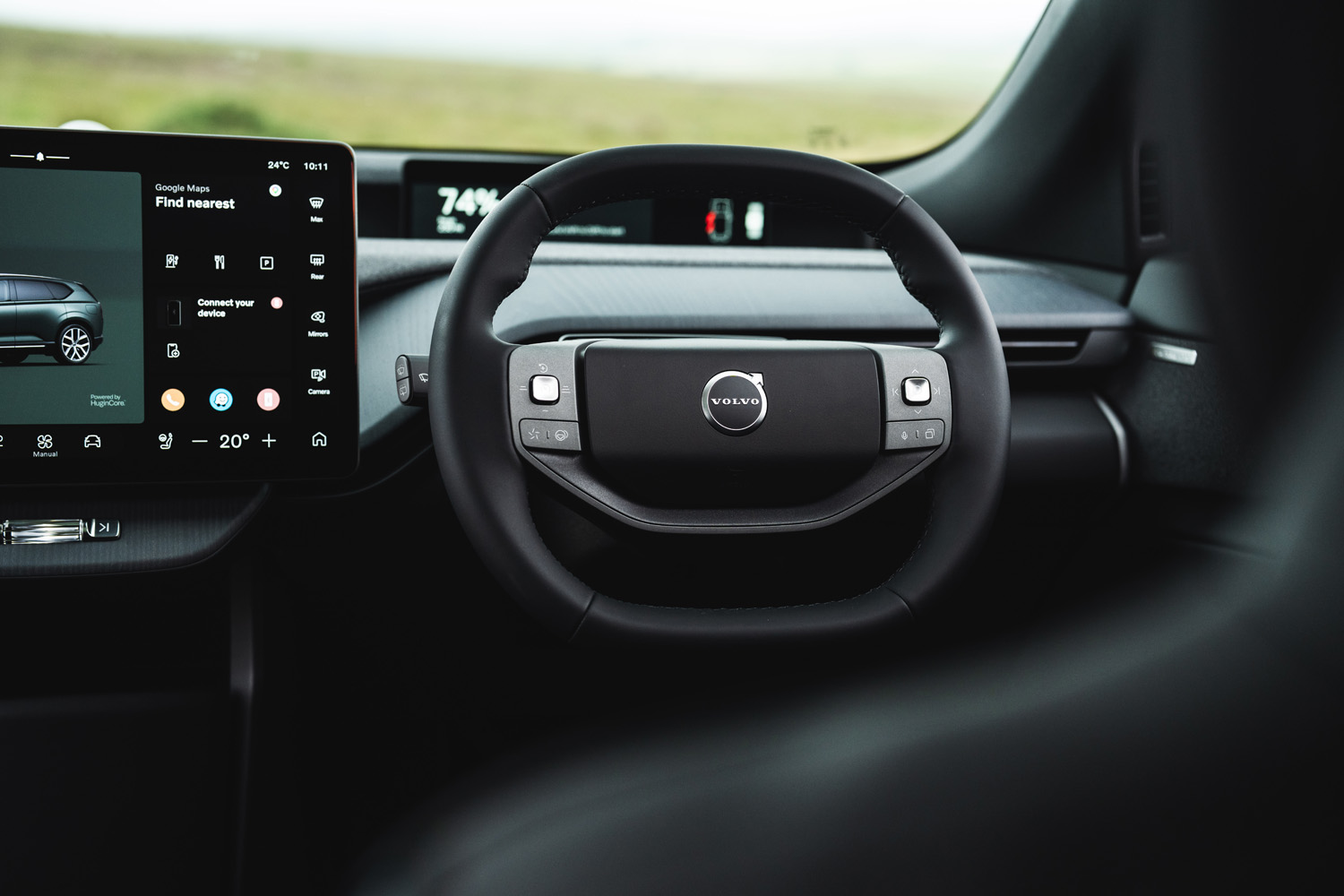 Volvo EX60 UK drive steering wheel