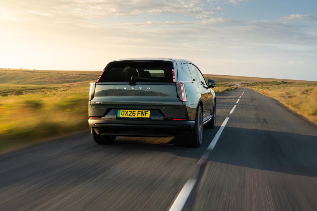 Volvo EX60 UK drive tracking rear
