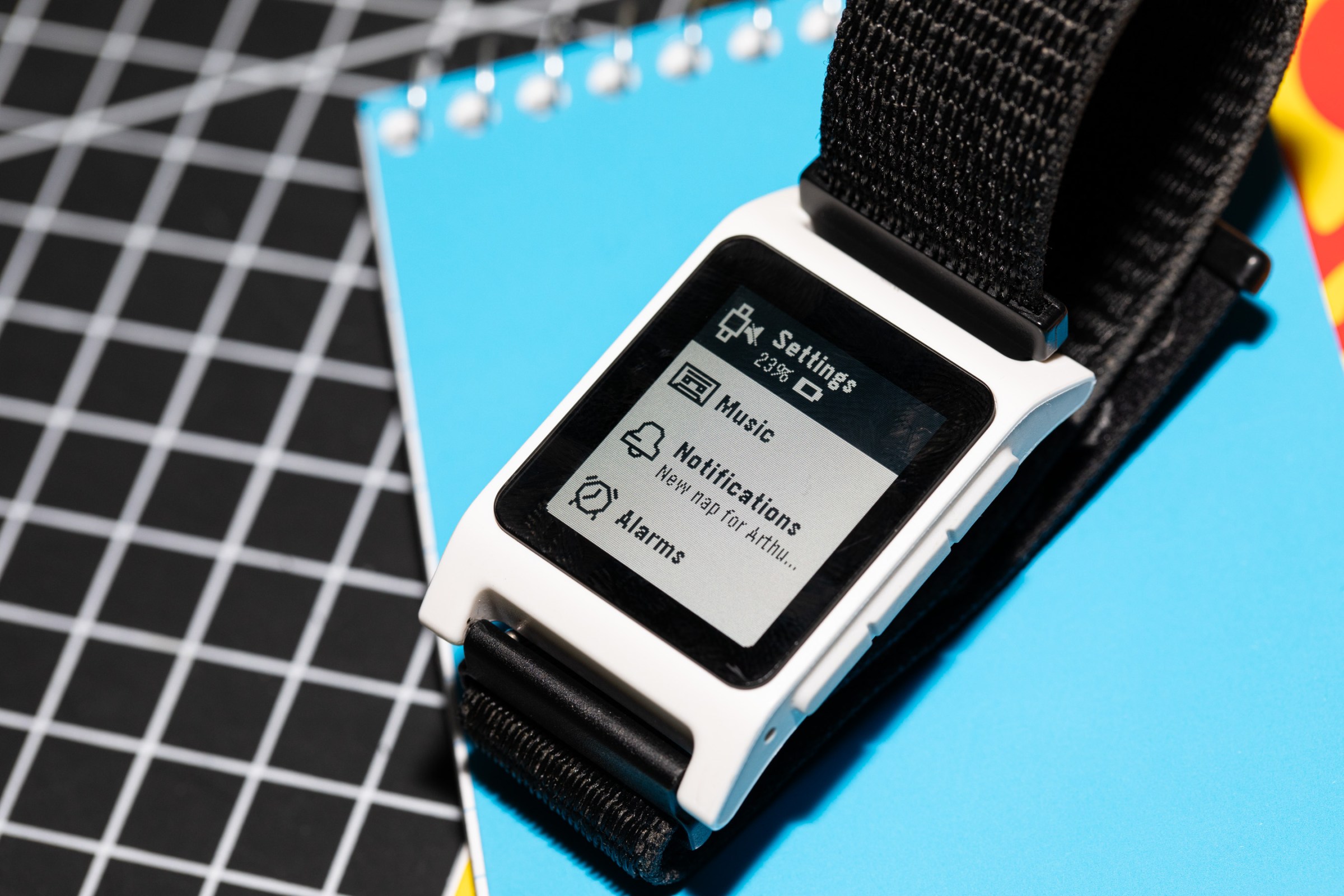 A photo showing the apps installed on a Pebble 2 Duo.