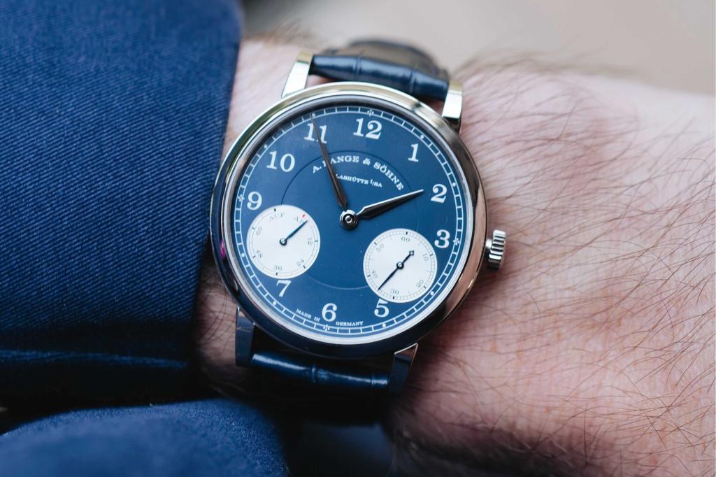 A Lange & Sonhe watch on wrist