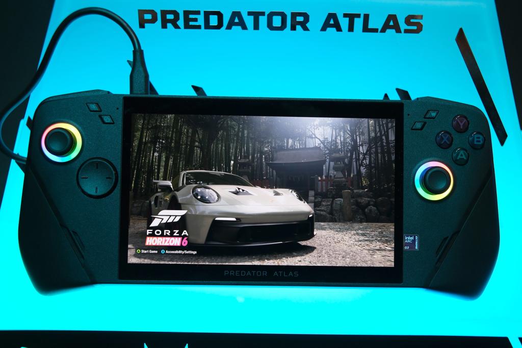Asus Predator Atlas 7 on stand
