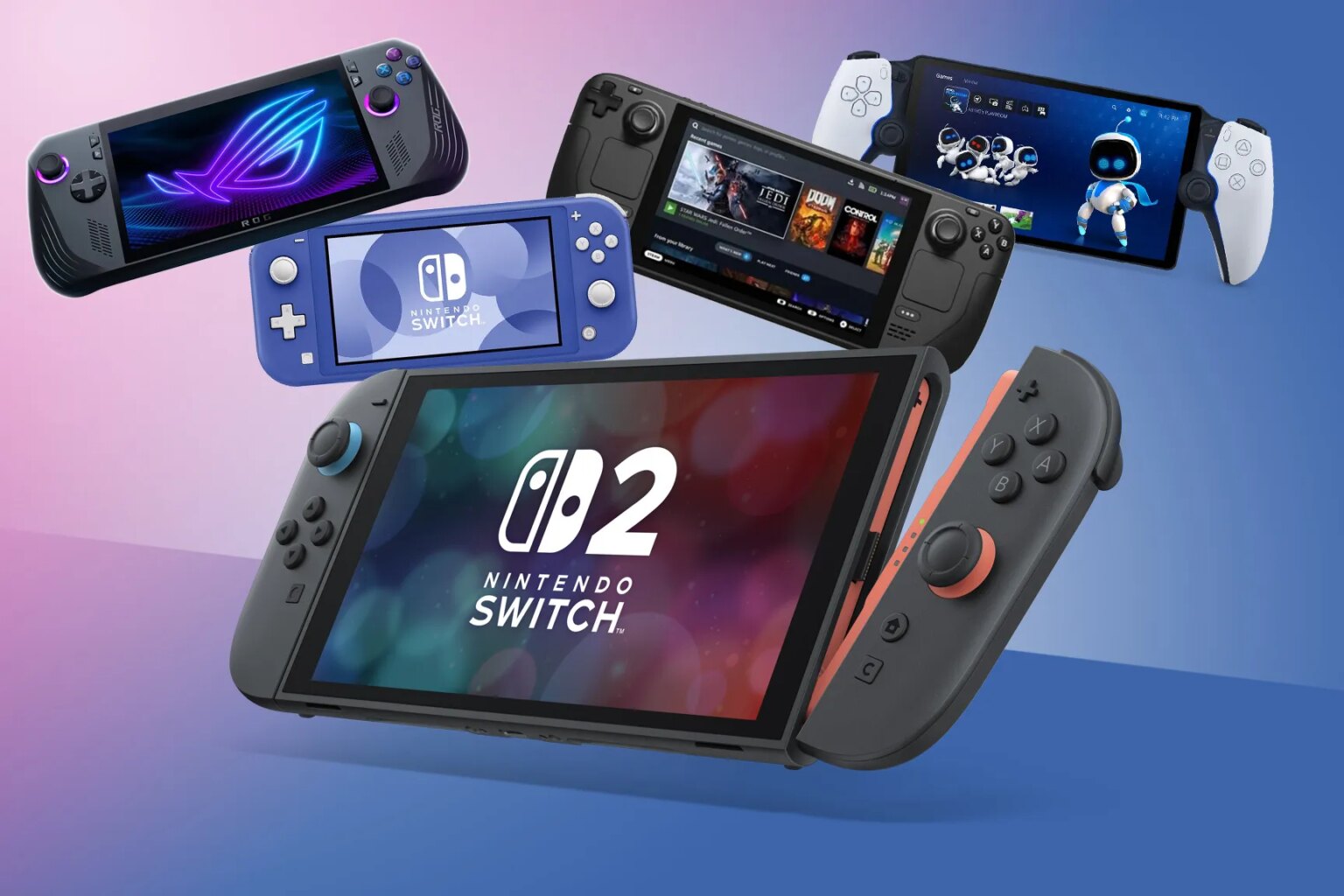 Best handheld gaming consoles in 2026 including Nintendo Switch, Steam Deck and more