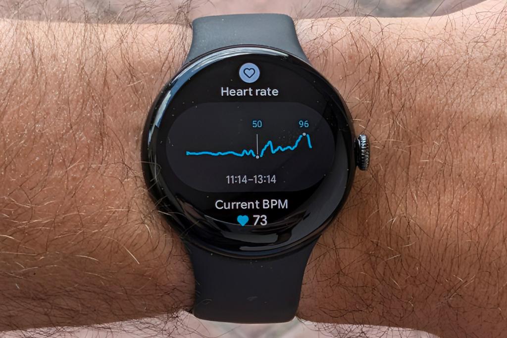 Google Pixel Watch 5 review heart rate graph