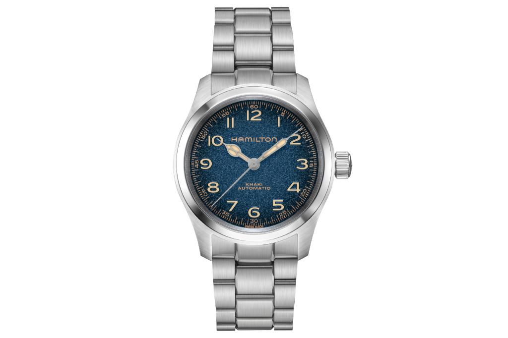 Hamilton Khaki Field Murph 38mm (Cosmic Blue Dial) on white background